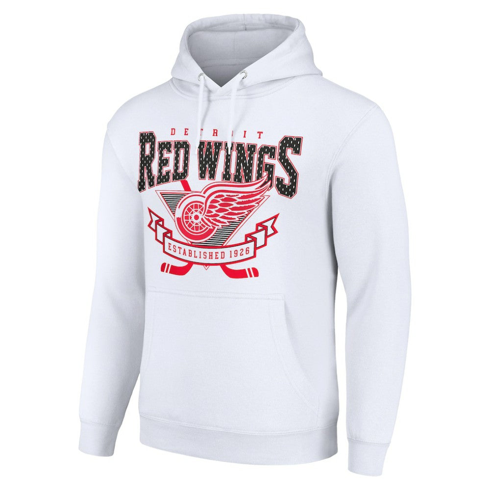 Detroit Red Wings Starter Team Logo Graphic Fleece Tri-Blend Pullover Hoodie - White - NHL 201592021