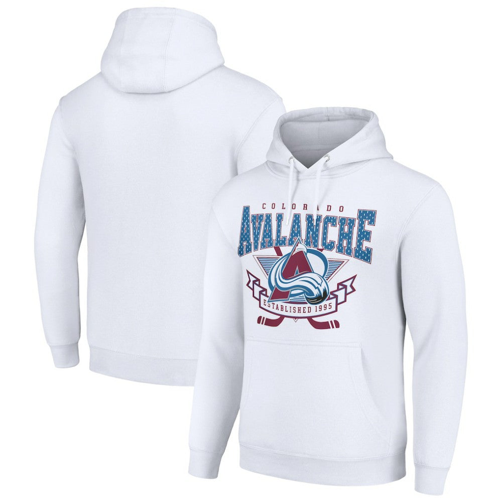 Colorado Avalanche Starter Team Logo Graphic Fleece Tri-Blend Pullover Hoodie - White - NHL 201592022