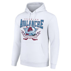Colorado Avalanche Starter Team Logo Graphic Fleece Tri-Blend Pullover Hoodie - White - NHL 201592022
