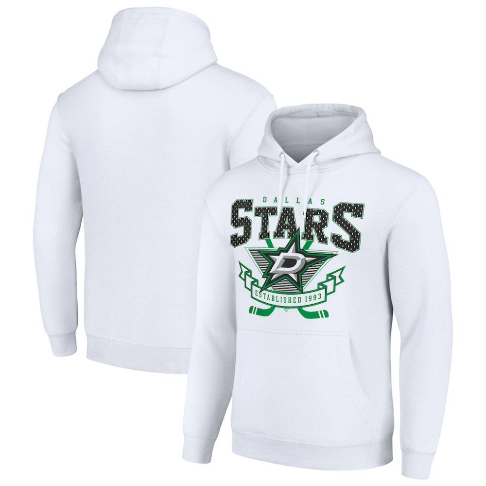 Dallas Stars Starter Team Logo Graphic Fleece Tri-Blend Pullover Hoodie - White - NHL 201592025
