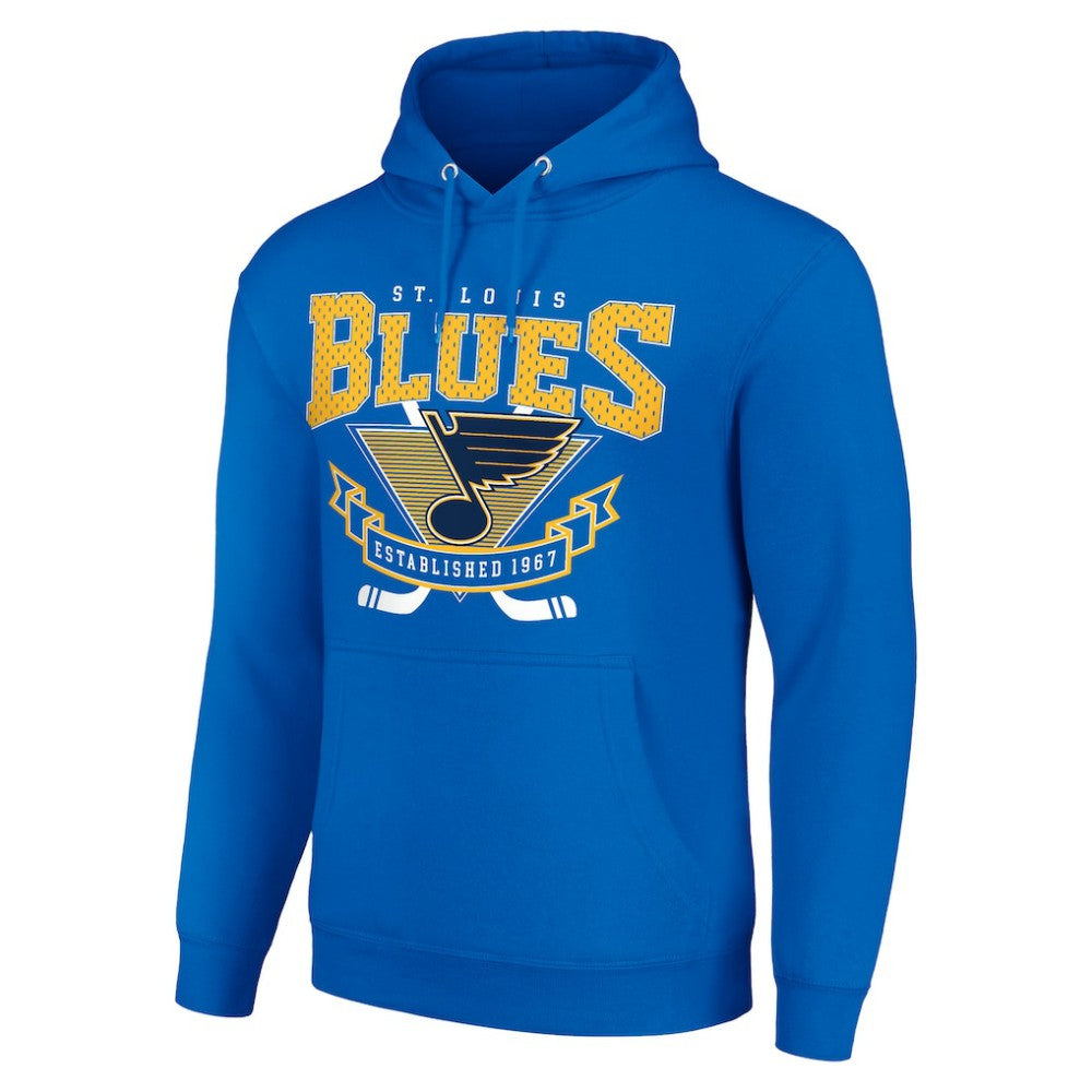 St. Louis Blues Starter Team Logo Graphic Fleece Tri-Blend Pullover Hoodie - Blue - NHL 201592026