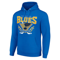 St. Louis Blues Starter Team Logo Graphic Fleece Tri-Blend Pullover Hoodie - Blue - NHL 201592026