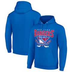 New York Rangers Starter Team Logo Graphic Fleece Tri-Blend Pullover Hoodie - Blue - NHL 201592027