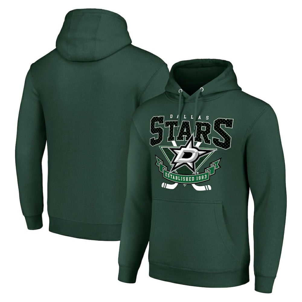 Dallas Stars Starter Team Logo Graphic Fleece Tri-Blend Pullover Hoodie - Olive - NHL 201592029