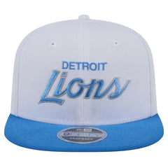 Detroit Lions New Era Sparky 9FIFTY Snapback Hat White/Blue