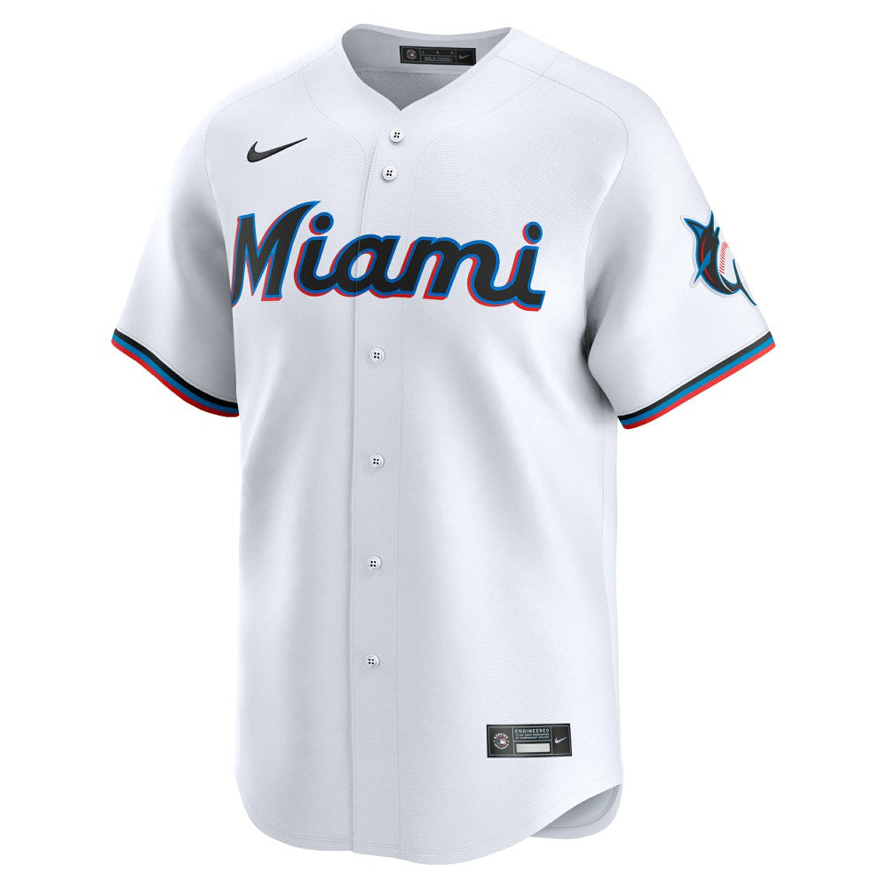 Miami Marlins Nike #1 Dad Home Limited Jersey - White - Nike Sale