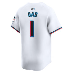 Miami Marlins Nike #1 Dad Home Limited Jersey - White - Nike Sale