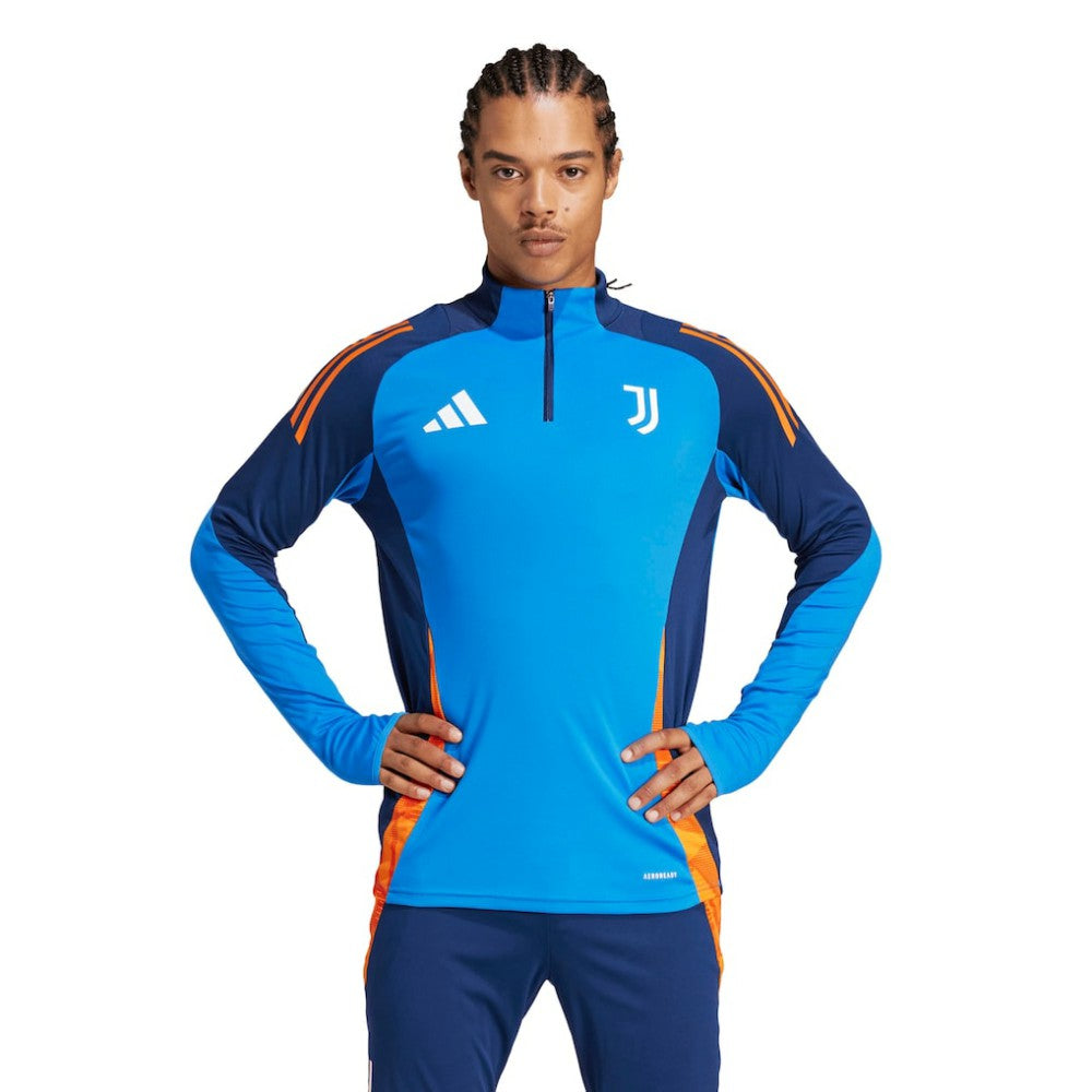 Juventus 2024/25 AEROREADY Raglan Quarter-Zip Training Top Blue - Adidas