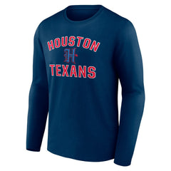 Houston Texans Secondary Logo Victory Arch Long Sleeve T-Shirt Navy