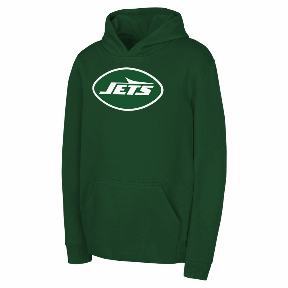 New York Jets Youth Team Logo Pullover Hoodie Green