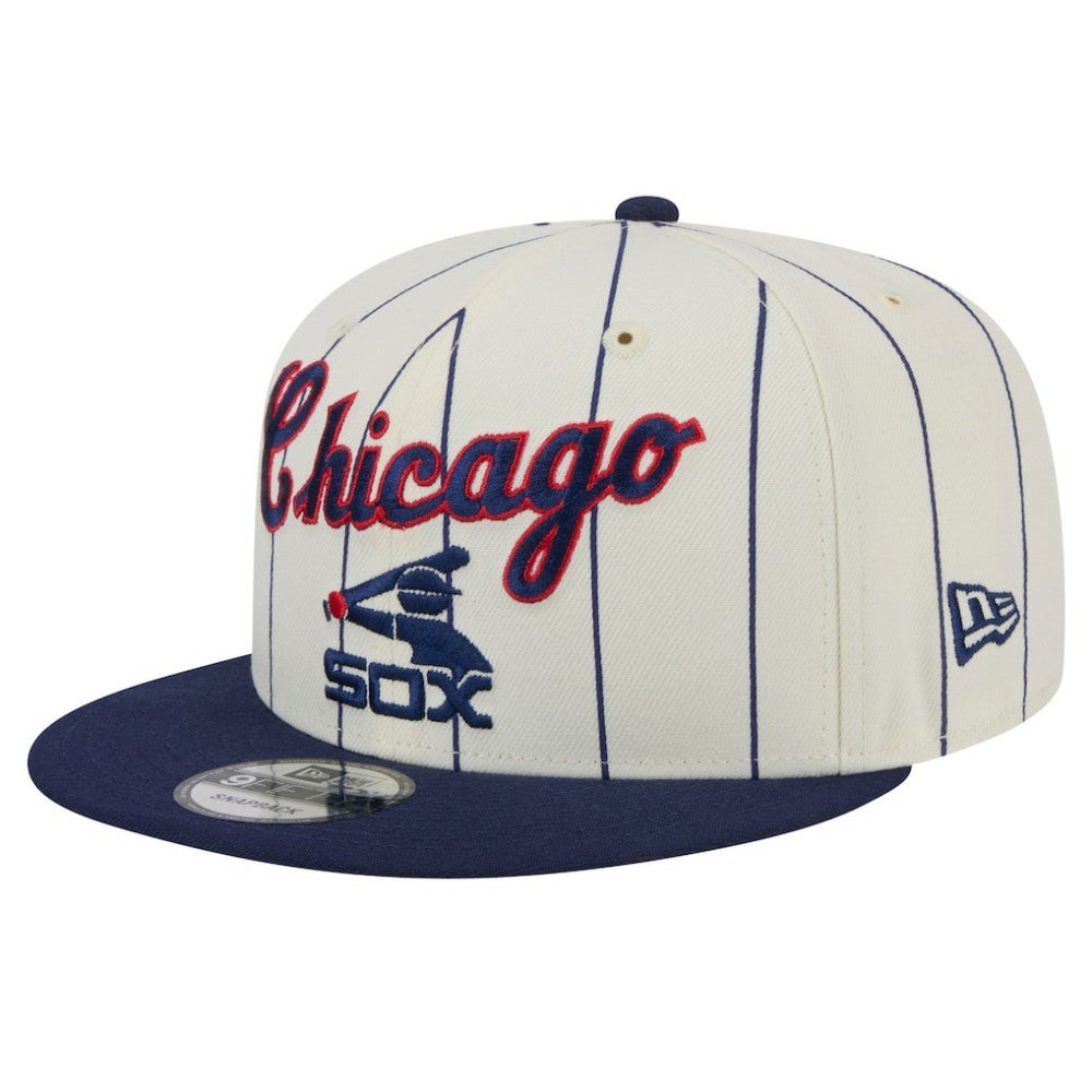 Chicago White Sox New Era Jersey Pinstripe 9FIFTY Snapback Hat - Cream - New Era Online