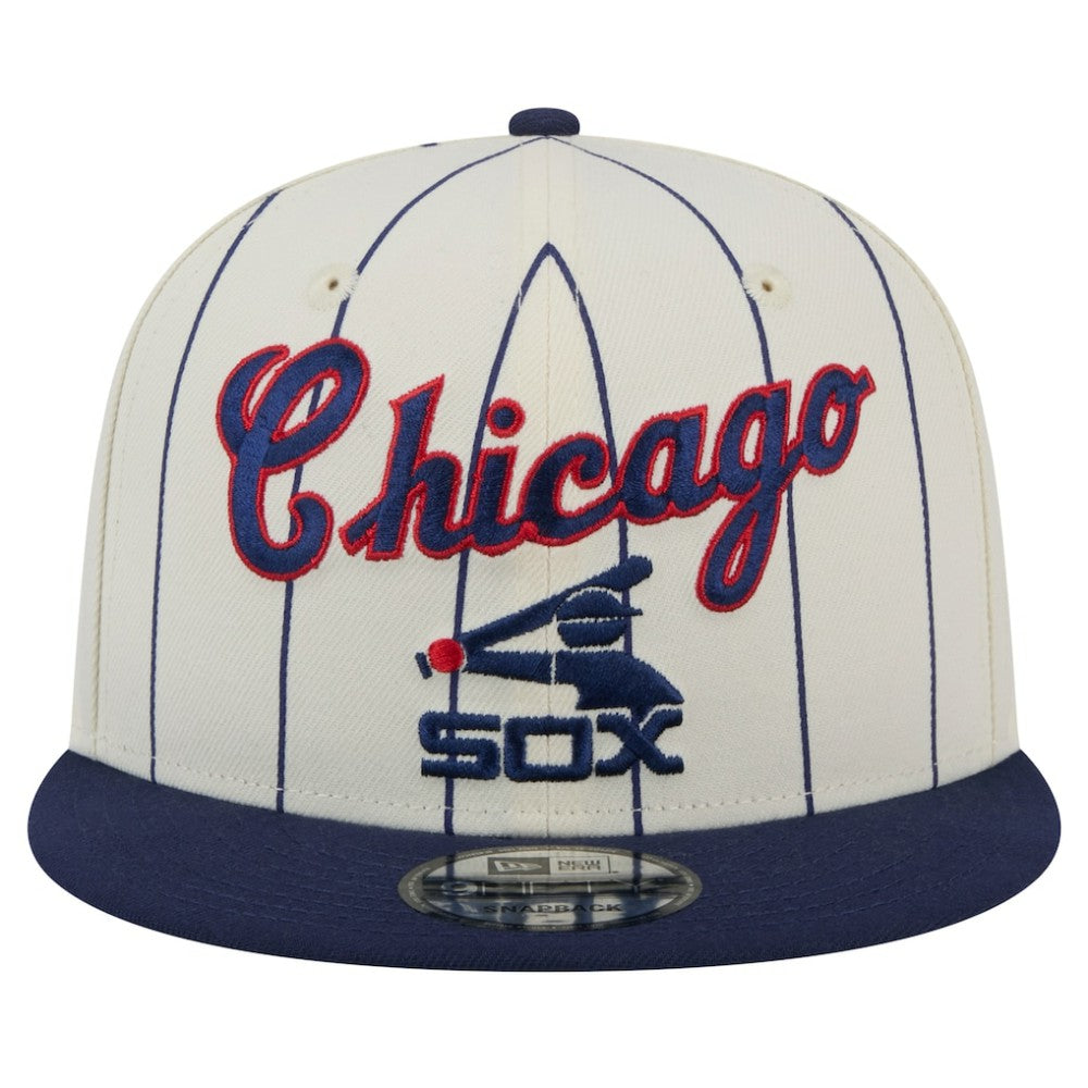 Chicago White Sox New Era Jersey Pinstripe 9FIFTY Snapback Hat - Cream - New Era Online
