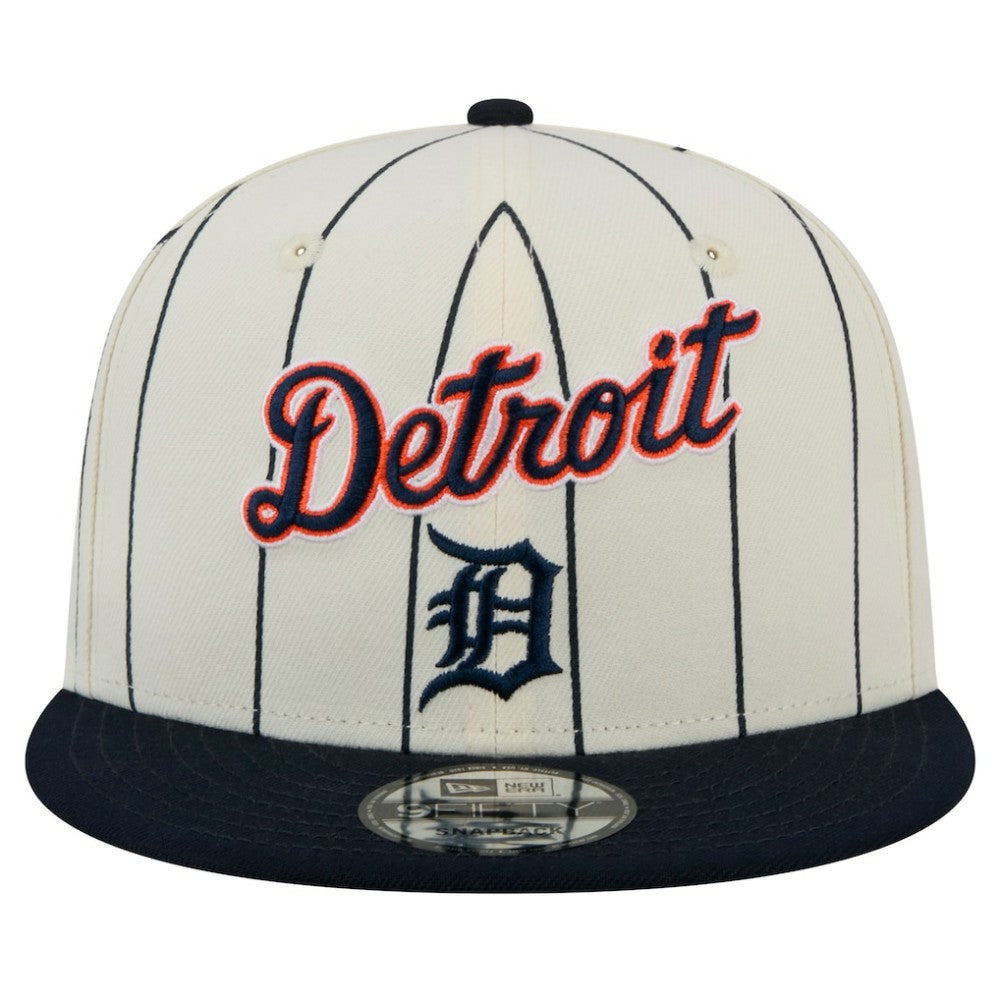 Detroit Tigers New Era Jersey Pinstripe 9FIFTY Snapback Hat - White - New Era Online