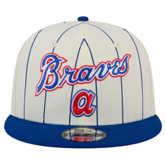 Atlanta Braves New Era Jersey Pinstripe 9FIFTY Snapback Hat - White - New Era on Sale