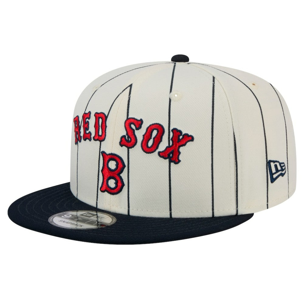 Boston Red Sox New Era Jersey Pinstripe 9FIFTY Snapback Hat - White - New Era Sale