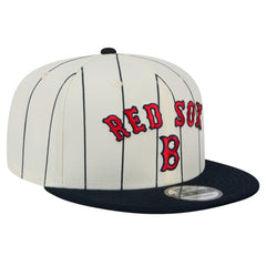 Boston Red Sox New Era Jersey Pinstripe 9FIFTY Snapback Hat - White - New Era Sale