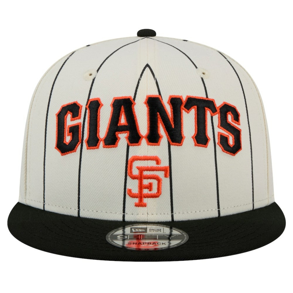 San Francisco Giants New Era Jersey Pinstripe 9FIFTY Snapback Hat - White - New Era Discount