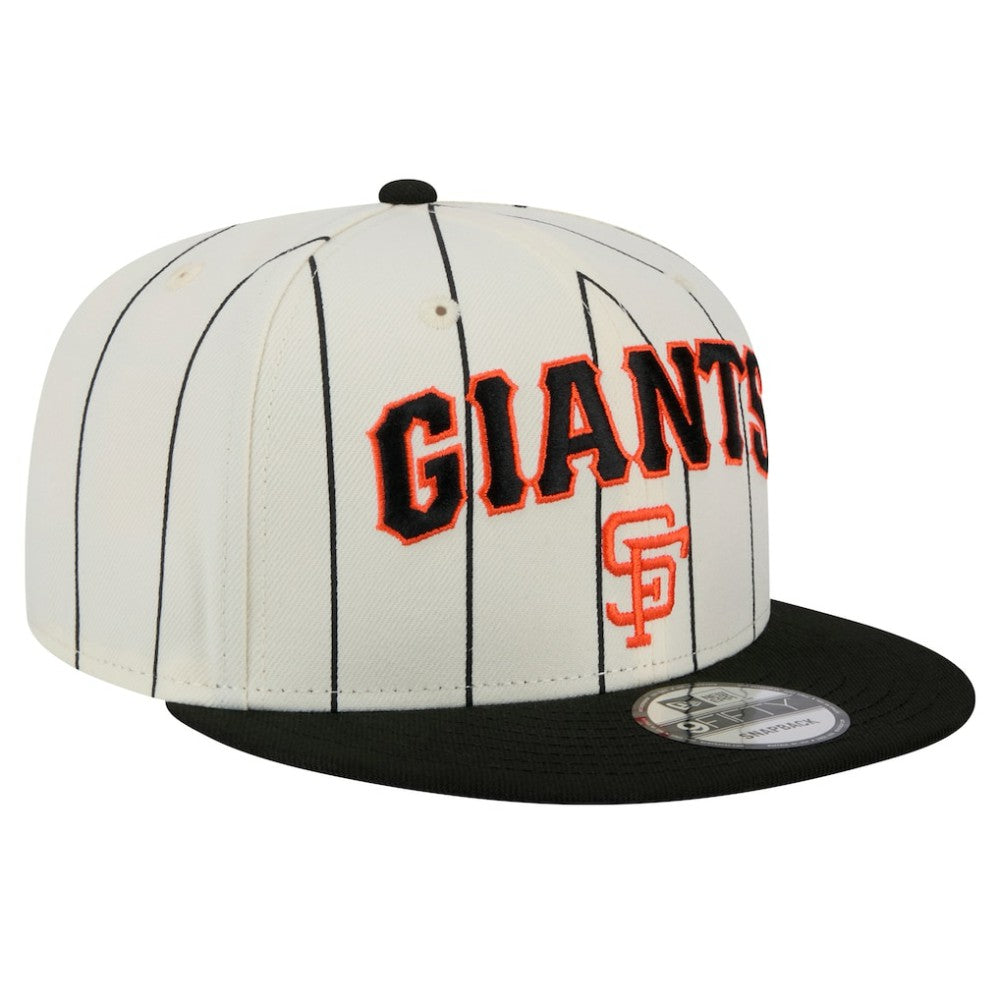 San Francisco Giants New Era Jersey Pinstripe 9FIFTY Snapback Hat - White - New Era Discount