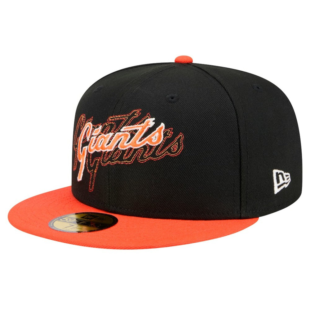 San Francisco Giants New Era Shadow Stitch 59FIFTY Fitted Hat - Black - New Era Online