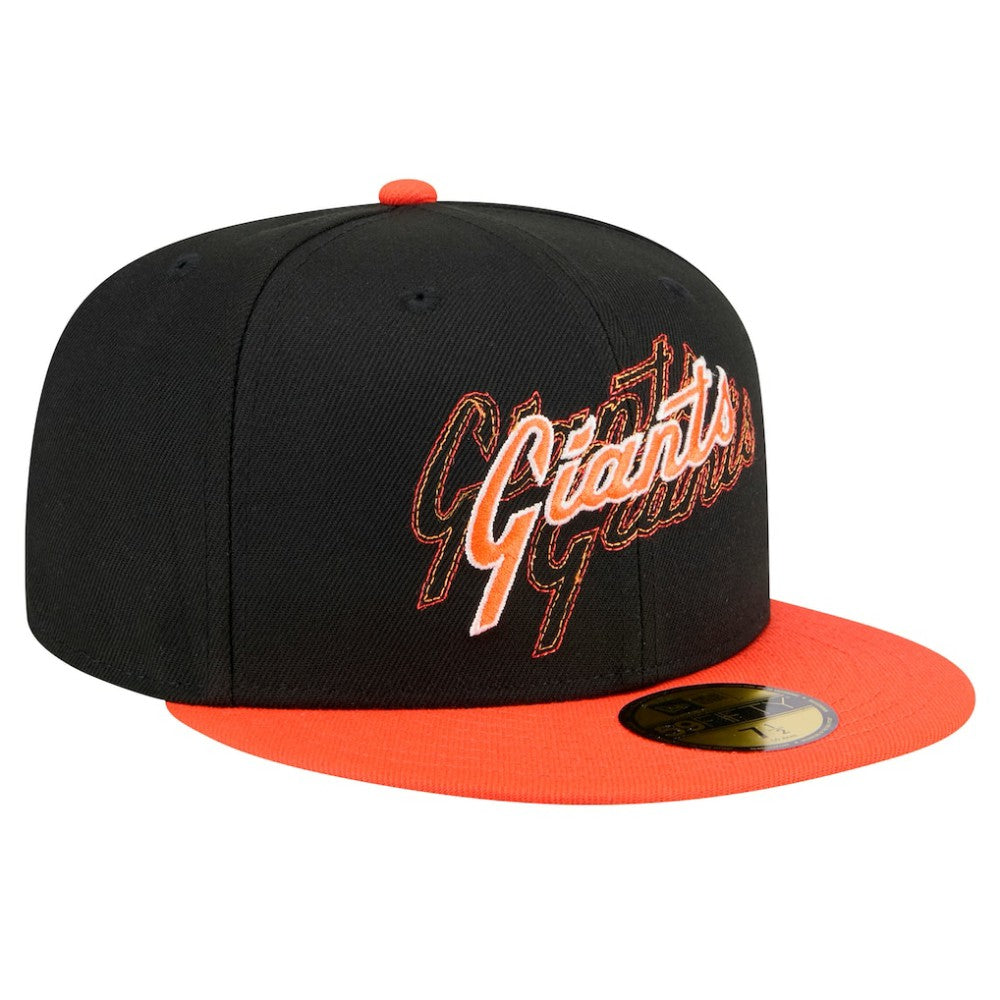 San Francisco Giants New Era Shadow Stitch 59FIFTY Fitted Hat - Black - New Era Online