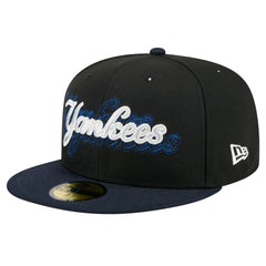 New York Yankees New Era Shadow Stitch 59FIFTY Fitted Hat - Black - New Era Lifestyle