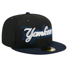 New York Yankees New Era Shadow Stitch 59FIFTY Fitted Hat - Black - New Era Lifestyle