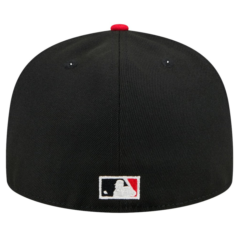 Atlanta Braves New Era Shadow Stitch 59FIFTY Fitted Hat - Black - New Era on Sale