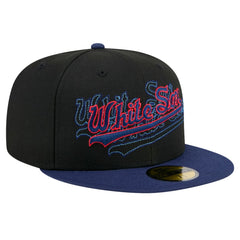 Chicago White Sox New Era Shadow Stitch 59FIFTY Fitted Hat - Black - New Era on Sale