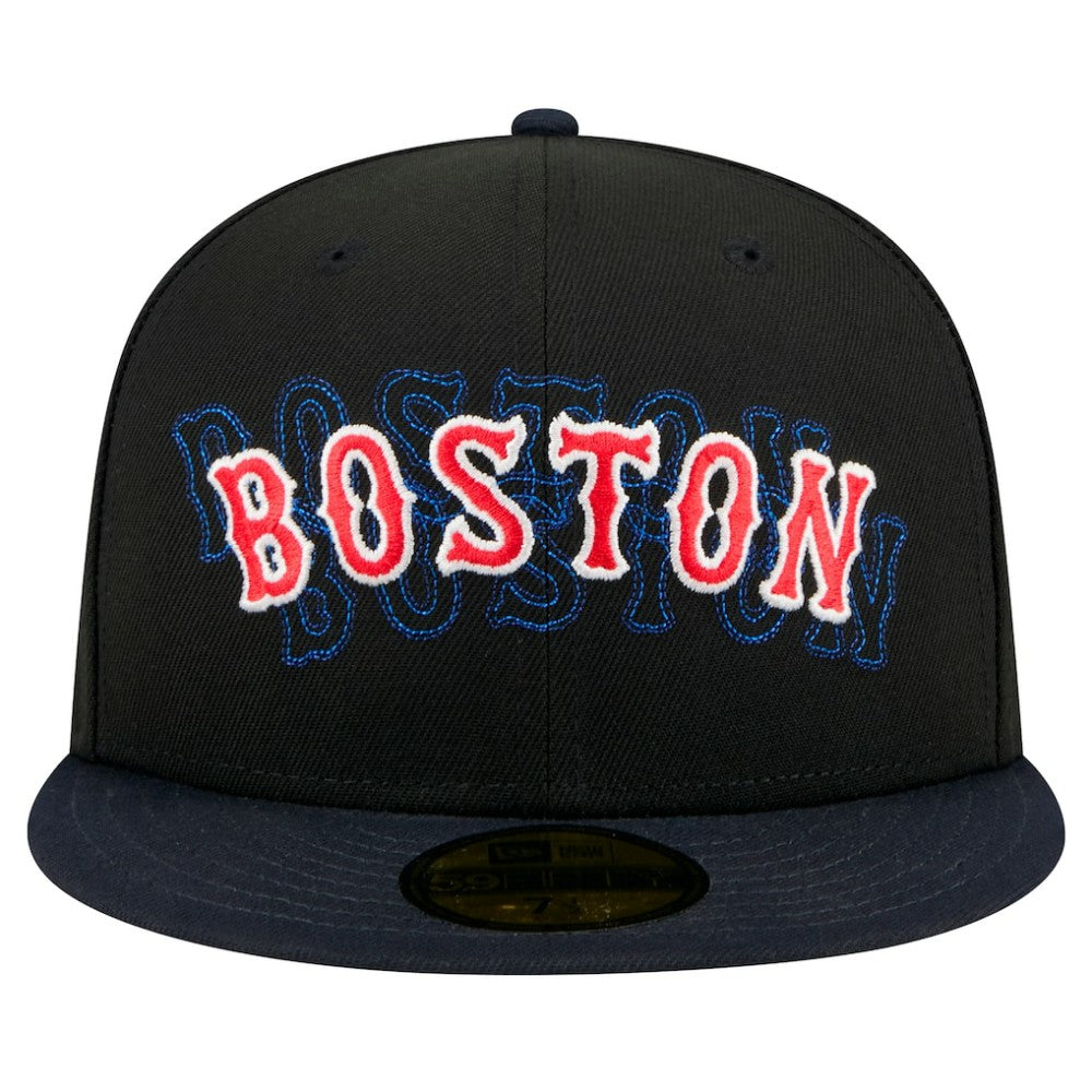 Boston Red Sox New Era Shadow Stitch 59FIFTY Fitted Hat - Black - New Era on Sale