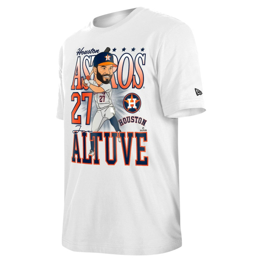 Jose Altuve Houston Astros New Era Caricature T-Shirt - White - New Era Sale