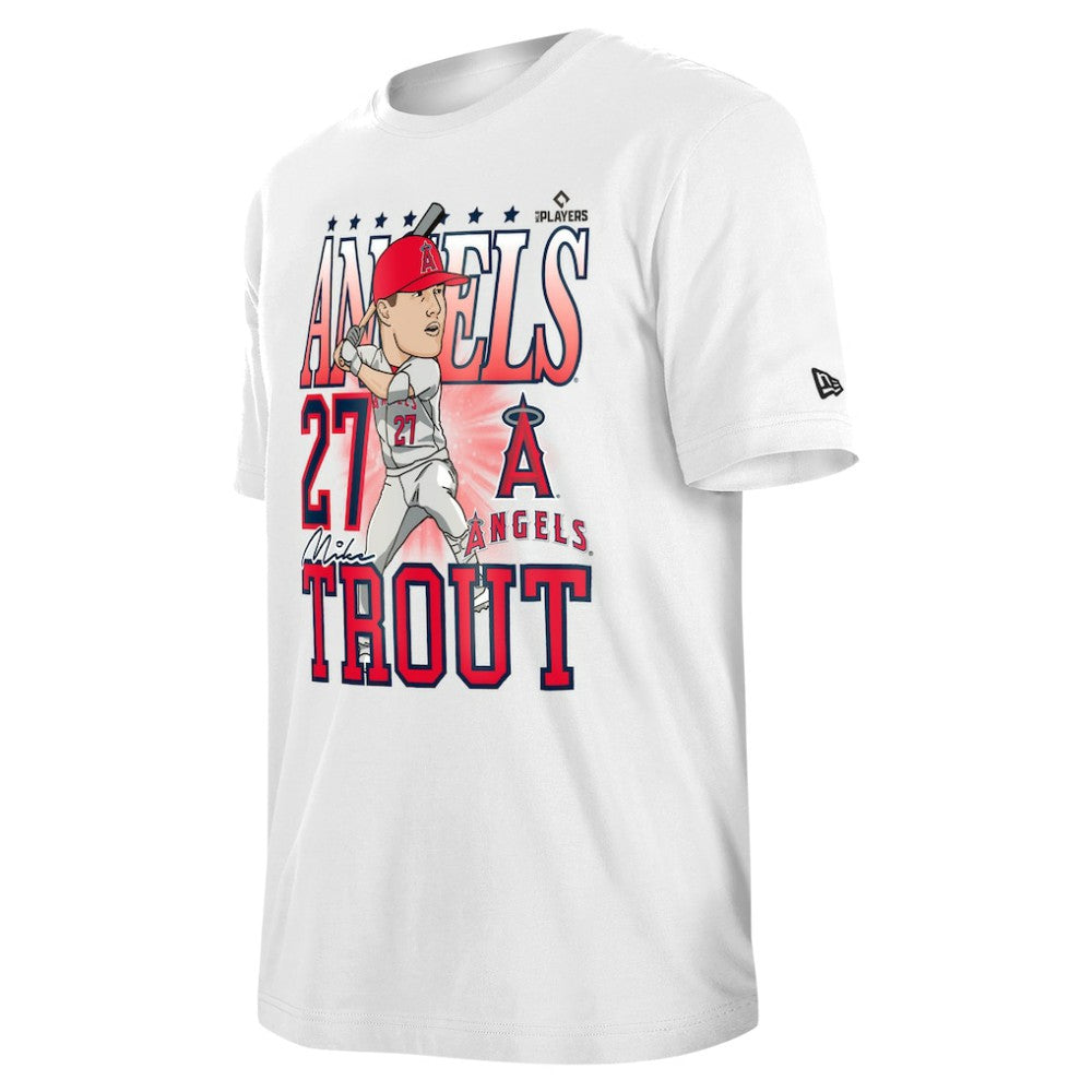 Mike Trout Los Angeles Angels New Era Caricature T-Shirt - White - New Era Sale