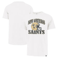 47 brand New Orleans Saints '47 Overrun Franklin Throwback T-Shirt Cream