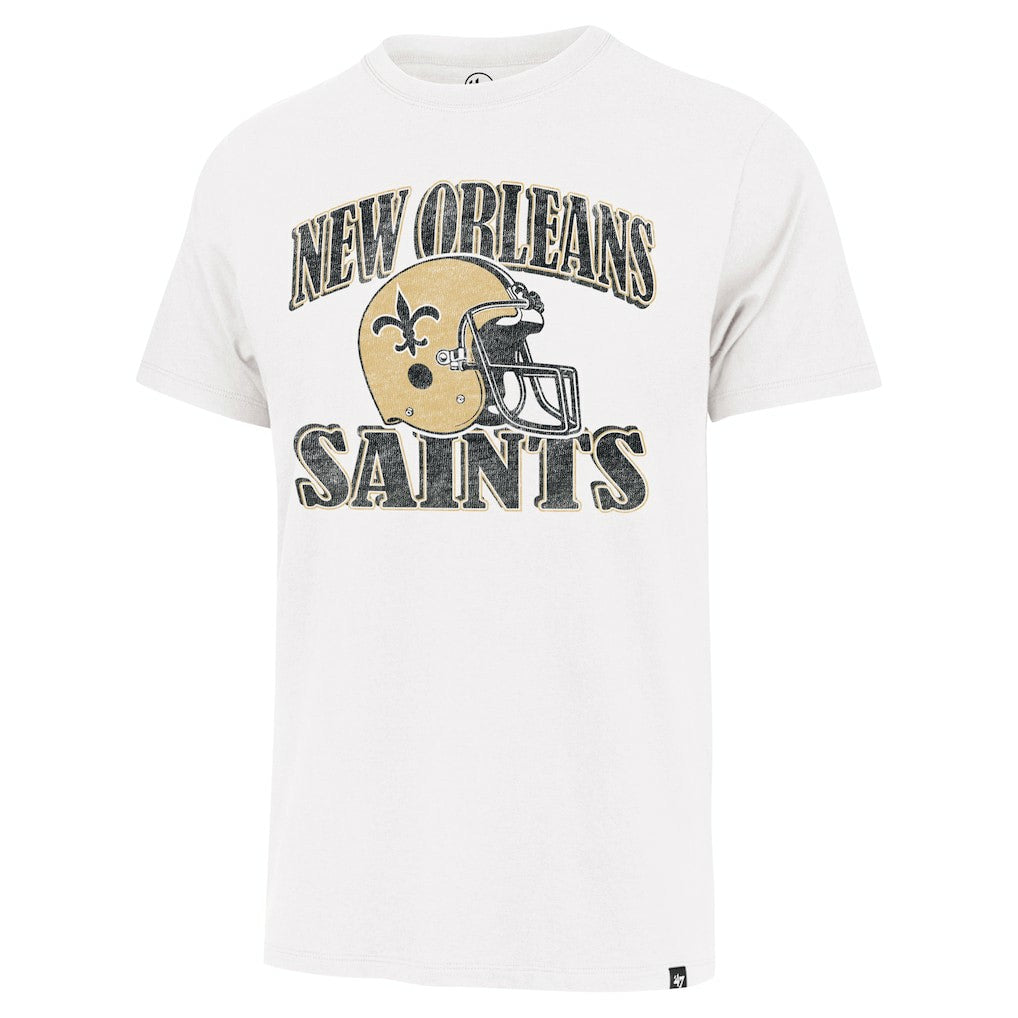 47 brand New Orleans Saints '47 Overrun Franklin Throwback T-Shirt Cream