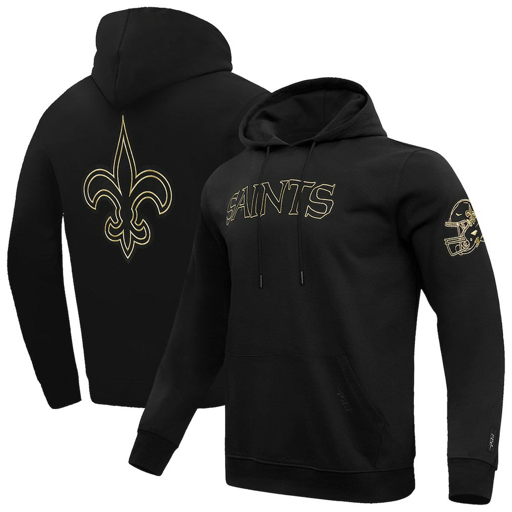 New Orleans Saints Pro Standard Classic Chenille Pullover Hoodie Black