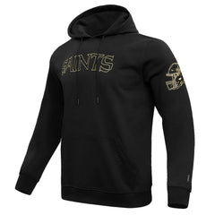 New Orleans Saints Pro Standard Classic Chenille Pullover Hoodie Black