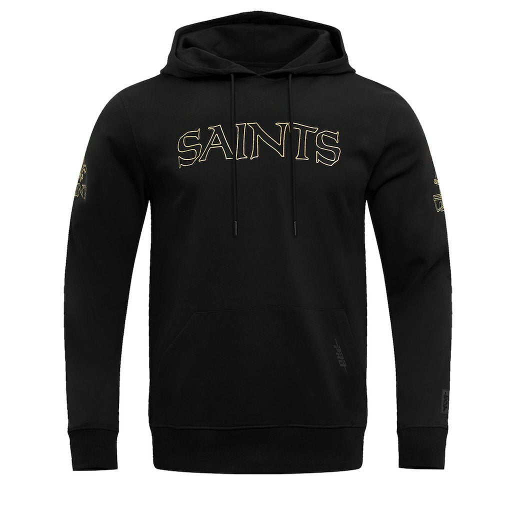 New Orleans Saints Pro Standard Classic Chenille Pullover Hoodie Black