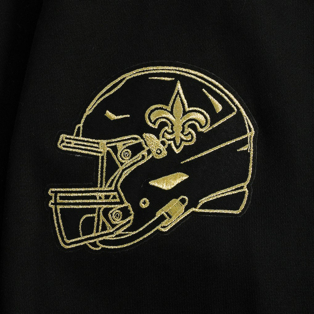New Orleans Saints Pro Standard Classic Chenille Pullover Hoodie Black