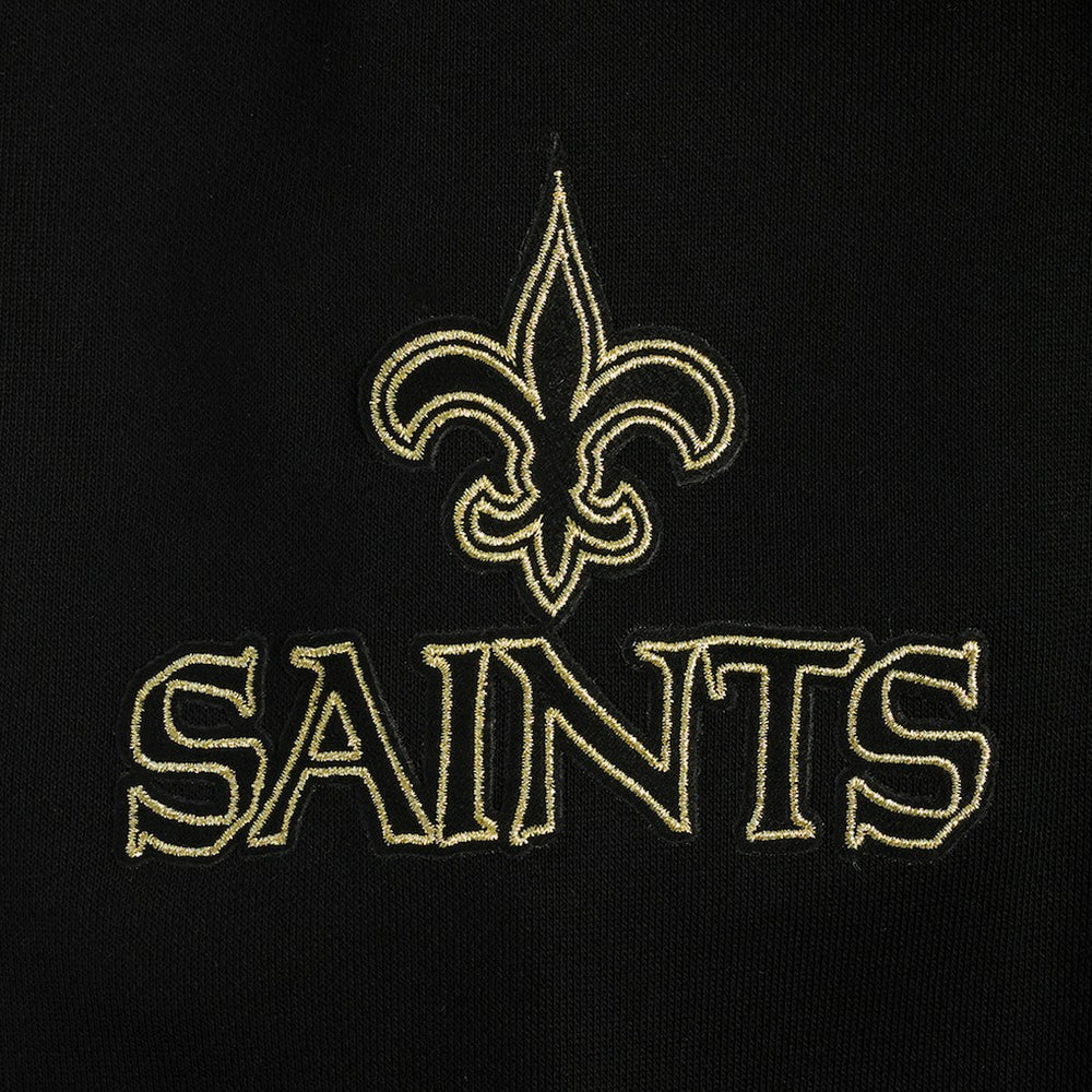 New Orleans Saints Pro Standard Classic Chenille Pullover Hoodie Black