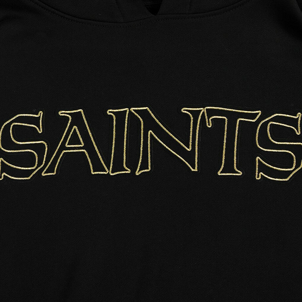 New Orleans Saints Pro Standard Classic Chenille Pullover Hoodie Black