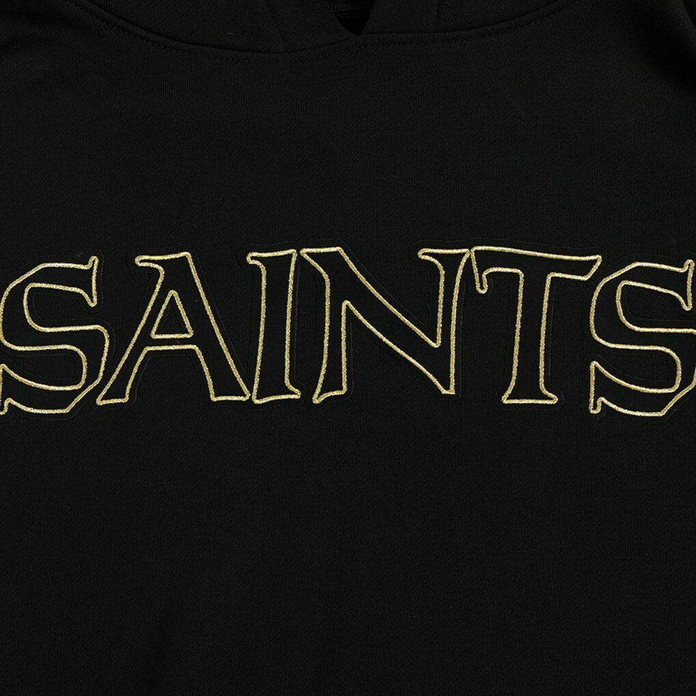New Orleans Saints Pro Standard Classic Chenille Pullover Hoodie Black