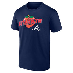 Atlanta Braves Peach T-Shirt - Navy - MLB Lifestyle