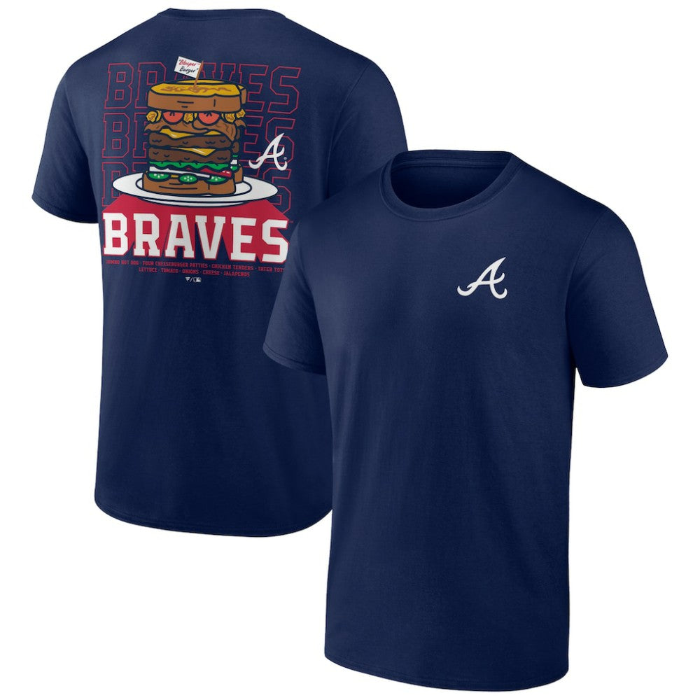 Atlanta Braves Blooper Burger T-Shirt - Navy - MLB Sale