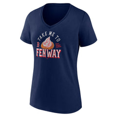 Boston Red Sox Women's Take Me to Fenway V-Neck T-Shirt - Navy - MLB Online