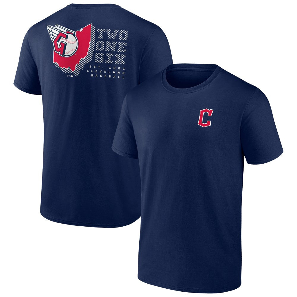 Cleveland Guardians Two One Six T-Shirt - Navy - MLB Lifestyle