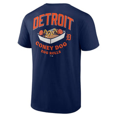 Detroit Tigers Coney Dog Egg Rolls T-Shirt - Navy - MLB on Sale