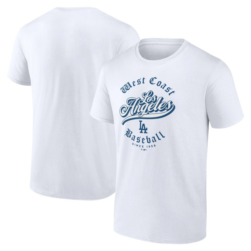 Los Angeles Dodgers West Coast Baseball T-Shirt - White - MLB Lifestyle