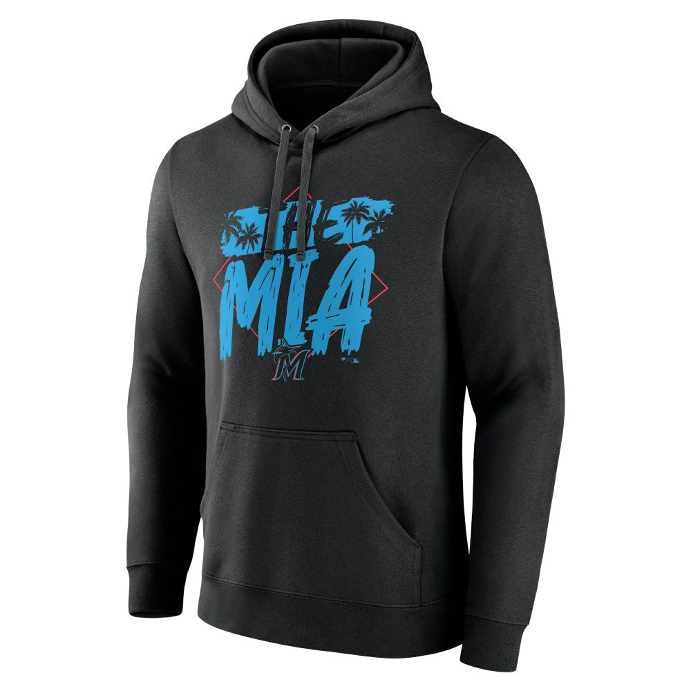 Miami Marlins The MIA Pullover Hoodie - Black - MLB Lifestyle