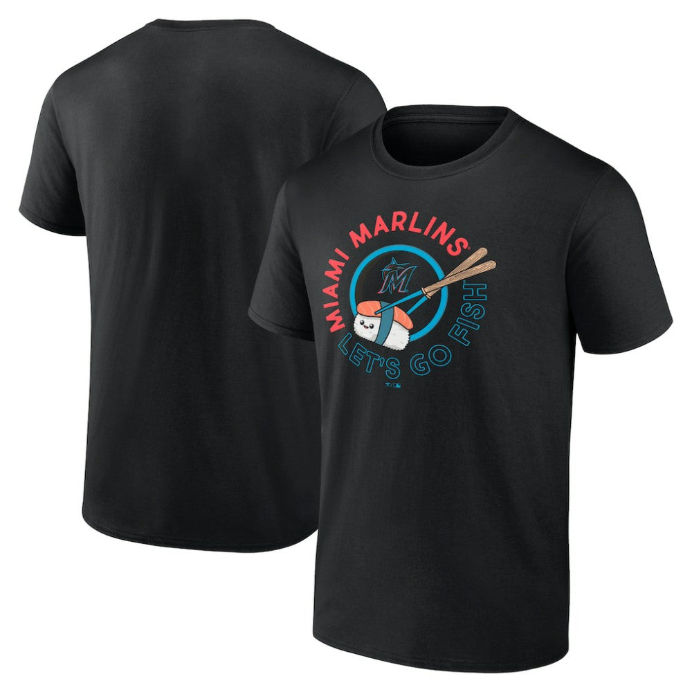 Miami Marlins Let's Go Fish T-Shirt - Black - MLB Lifestyle