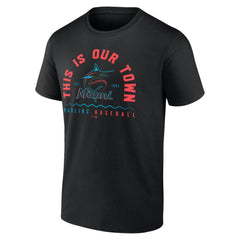Miami Marlins Our Town T-Shirt - Black - MLB Discount