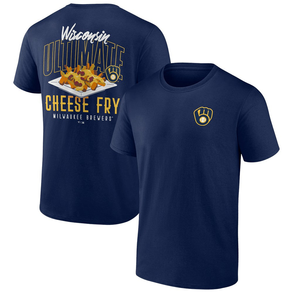 Milwaukee Brewers Cheese Fry T-Shirt - Navy - MLB on Sale